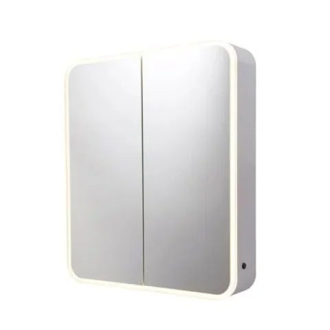 Roper Rhodes 600mm System 2 Door Cabinet With Illumiated Mirror detail view - Image 4