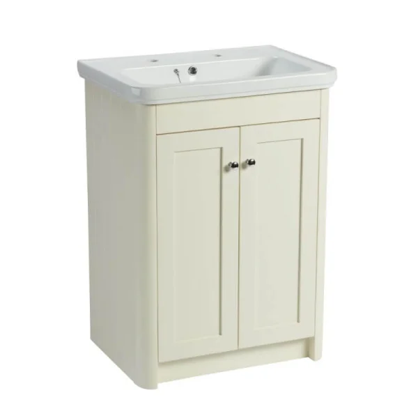 Roper Rhodes 600mm Halcyon 2 Door Floor Mounted Unit - Natural White