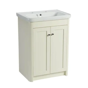 Roper Rhodes 600mm Halcyon 2 Door Floor Mounted Unit - Natural White