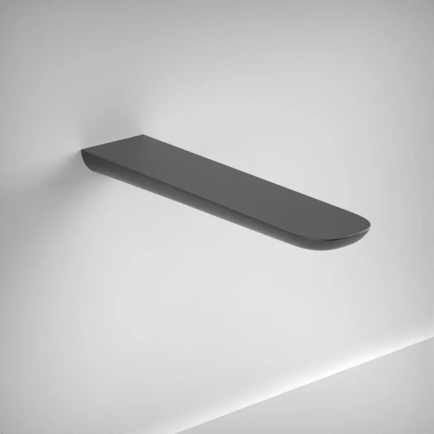 Ava Purity 196mm Wall Mounted Spout Only - Brushed Black product image - Image 1