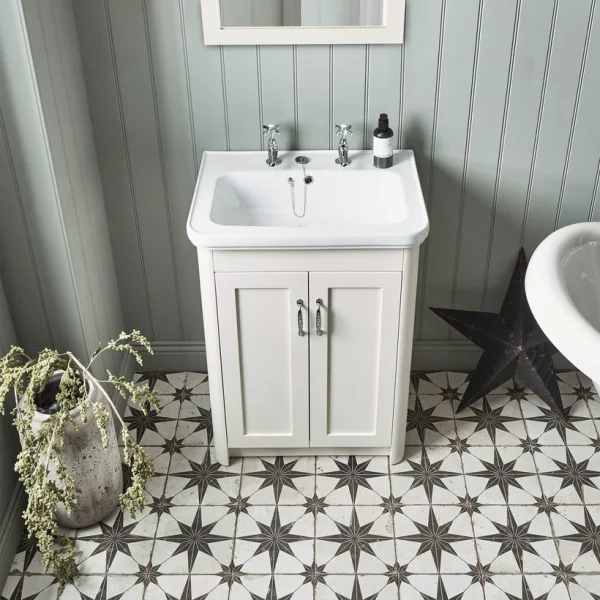 Roper Rhodes 600mm Halcyon Ceramic Basin 1 Tap Hole - White