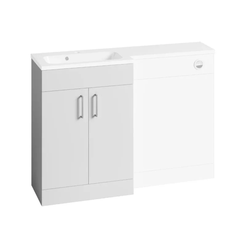 Roper Rhodes 600mm L-shape Basin Unit - Gloss White detail view - Image 1