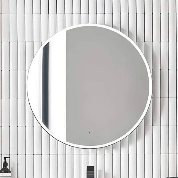 Roper Rhodes 600mm Round Frame Illuminated Mirror - Gloss White