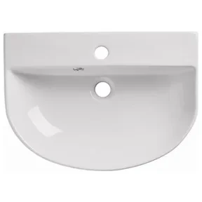 Roper Rhodes 550mm Orbit Thin Edge Basin 1 Tap Hole - White detail view - Image 7
