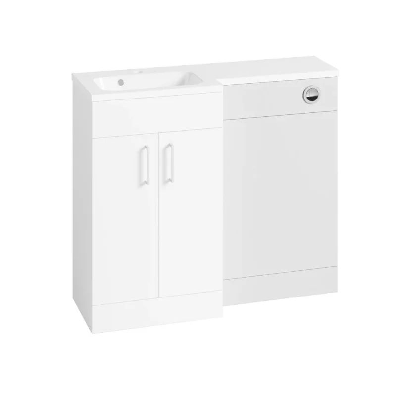 Roper Rhodes 500mm Back To Wall L-shape Unit - Gloss White detail view - Image 4