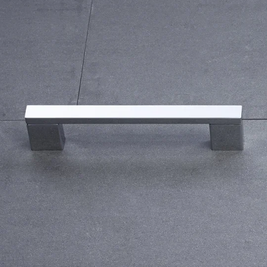 Roper Rhodes 300mm Modern Square Grab Bar - Chrome detail view - Image 1