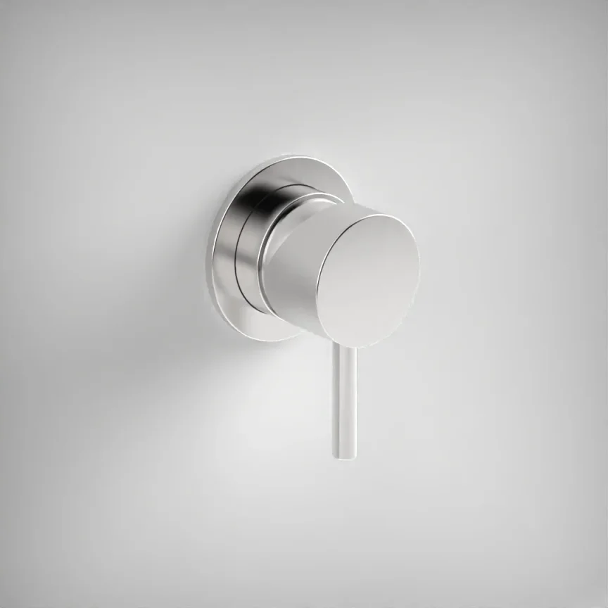 Ava Trend Manual Mixer Valve W/ Flange - Brushed Stainless Steel product image - Image 1