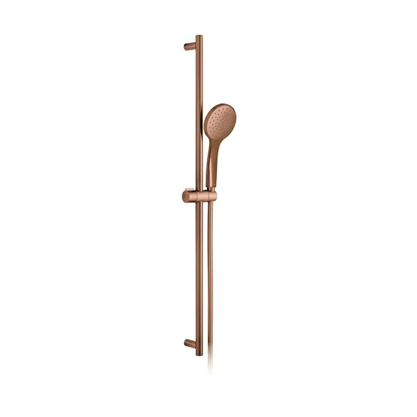 Vado Individual Single Function Slide Rail Shower Kit With Atmsphere Single Function Air-injection Handset Brushed Bronze