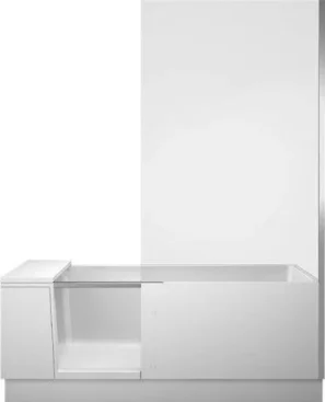 Duravit Bathtub Shower + Bath 1700x750mm White,niche,transparent Glass Right