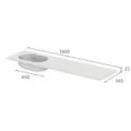 Roper Rhodes 1640mm City Basin & Worktop - White detail view - Image 2