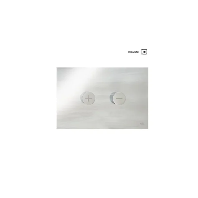 Oli Trumpet Flush Plate, Brushed Chrome  detail view - Image 1