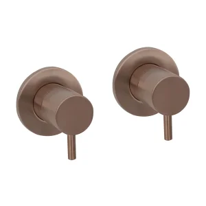 Just Taps Vos Wall Valves Brushed Brushed Bronze
