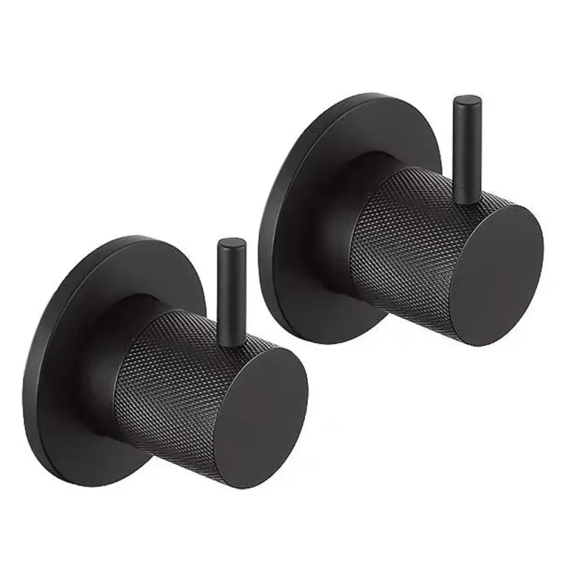 Just Taps Vos Wall Vaves Matt Black detail view - Image 1
