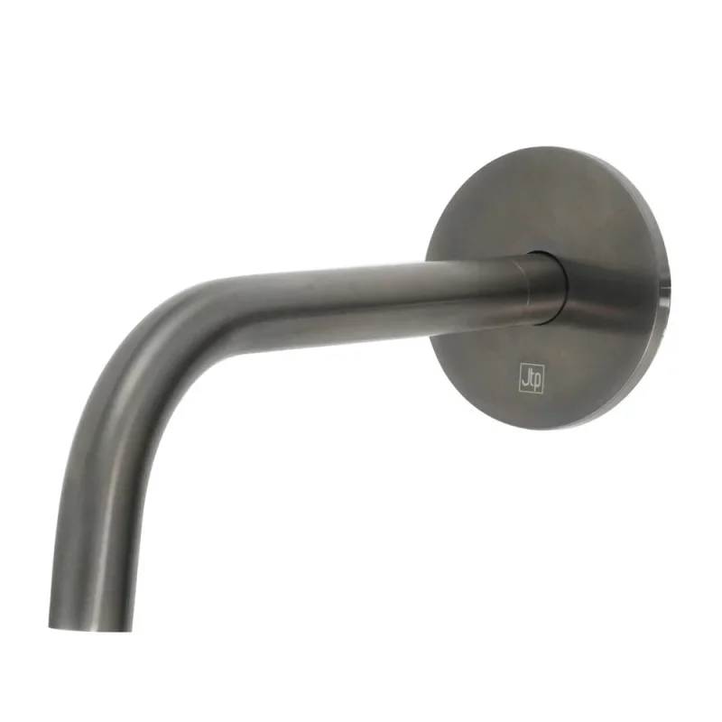 Just Taps Vos Slim Basin Spout 200mm Brushed Black detail view - Image 2