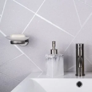 Just Taps Vos Soap Dish Brushed Black