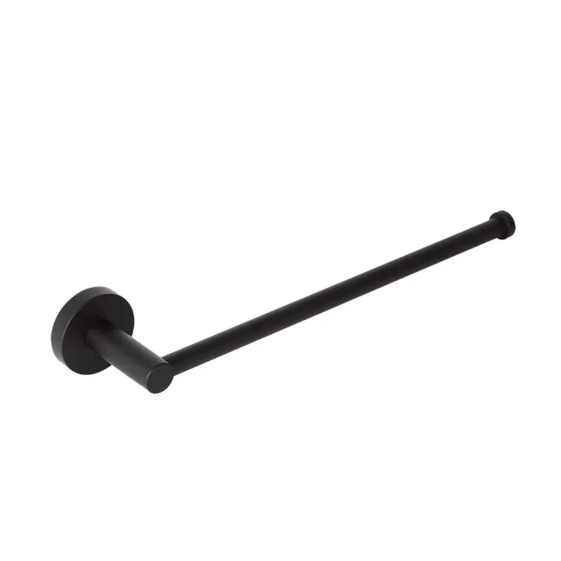 Just Taps Vos Towel Bar Matt Black detail view - Image 1