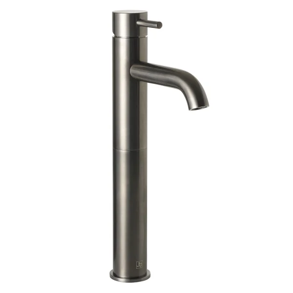 Just Taps Vos Single Lever Tall Basin Mixer Designer Handle Brushed Black
