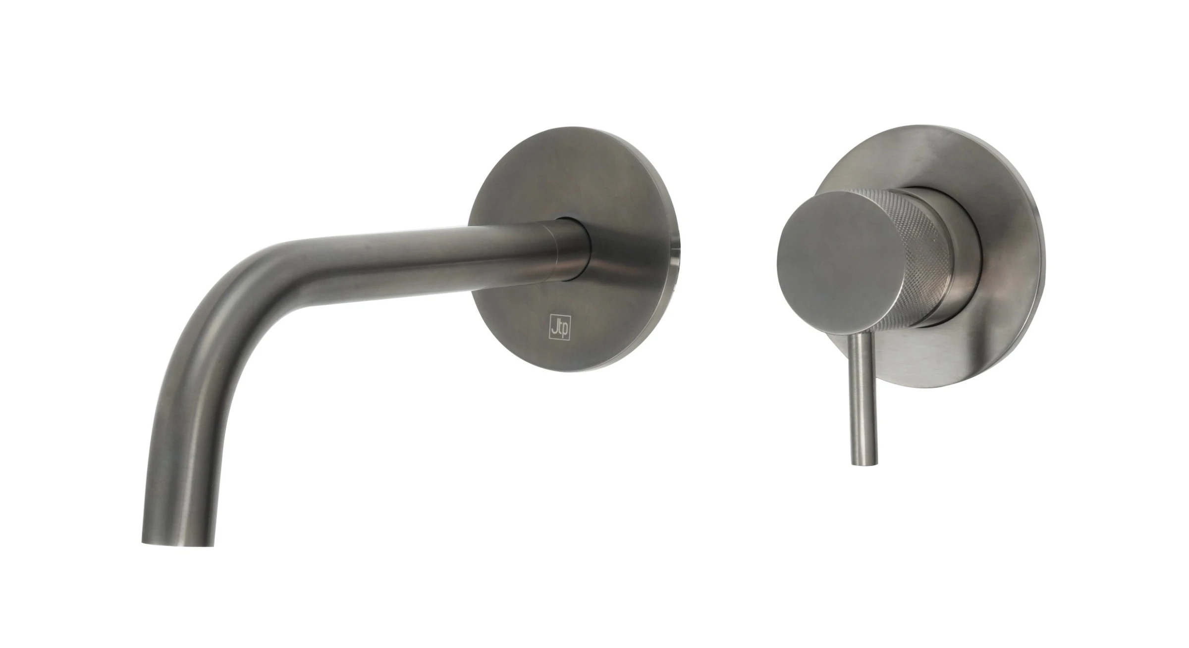 Just Taps Vos Single Lever W/m Basin Mixer Brushed Black 200mm Slim Spout With Designer Handle