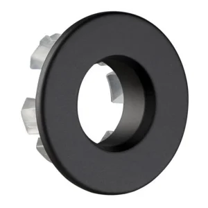 Just Taps Vos Overflow Cover Matt Black