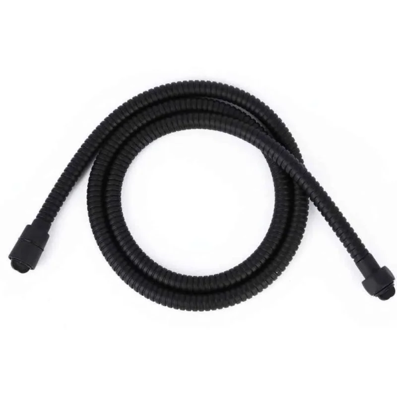 Just Taps Vos 1.50M Metal Hose Matt Black detail view - Image 1