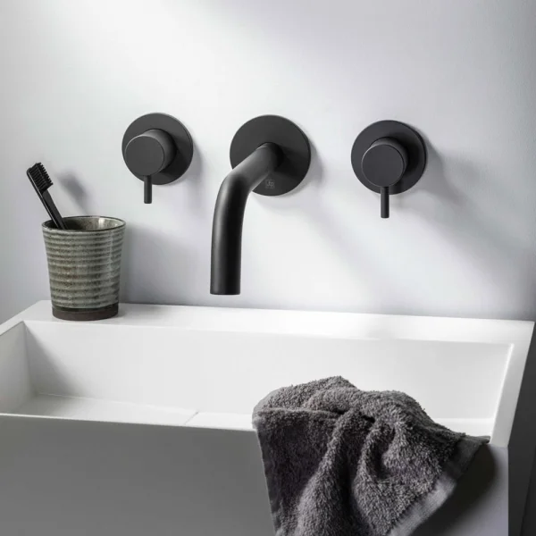 Just Taps Vos Basin/Bath Spout 150mm Matt Black