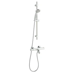 Just Taps Thermostatic Bath Shower Mixer With Slide Rail Kit A Chrome