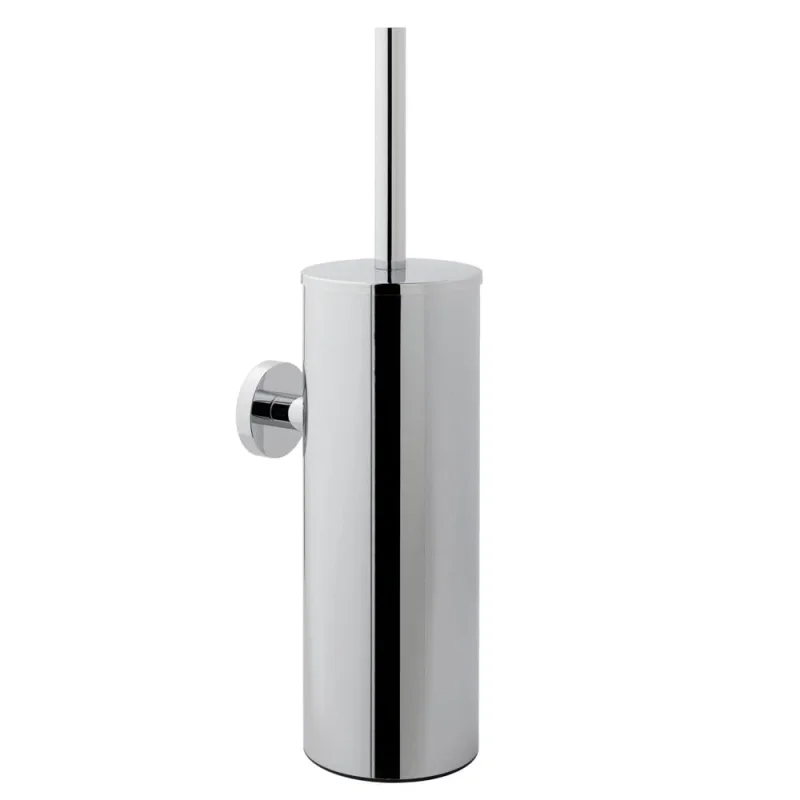 Just Taps Toilet Brush Holder Wall Mounted Chrome detail view - Image 1
