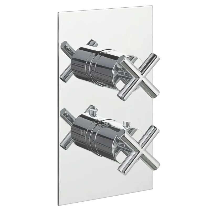 Just Taps Solex Thermostatic Concealed 3 Outlet Shower Valve Chrome detail view - Image 3