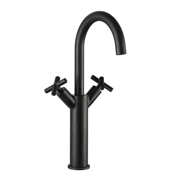 Just Taps Solex Tall Basin Mixer Matt Black