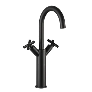 Just Taps Solex Tall Basin Mixer Matt Black