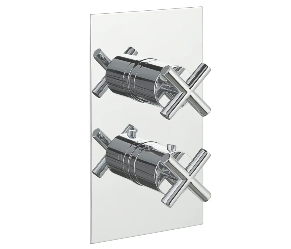 Just Taps Solex Thermostatic Concealed 1 Outlet Shower Valve Chrome detail view - Image 2
