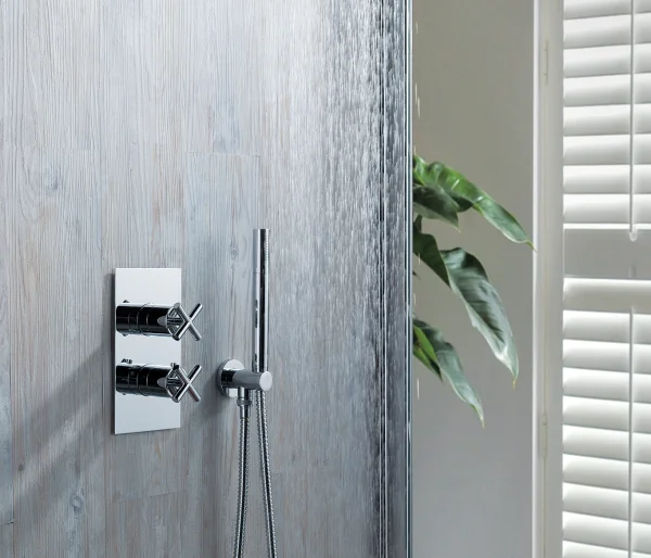 Just Taps Solex Thermostatic Concealed 2 Outlet Shower Valve Chrome