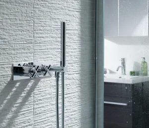 Just Taps Solex Thermostatic Concealed 2 Outlet Shower Valve With Attached Handset Chrome