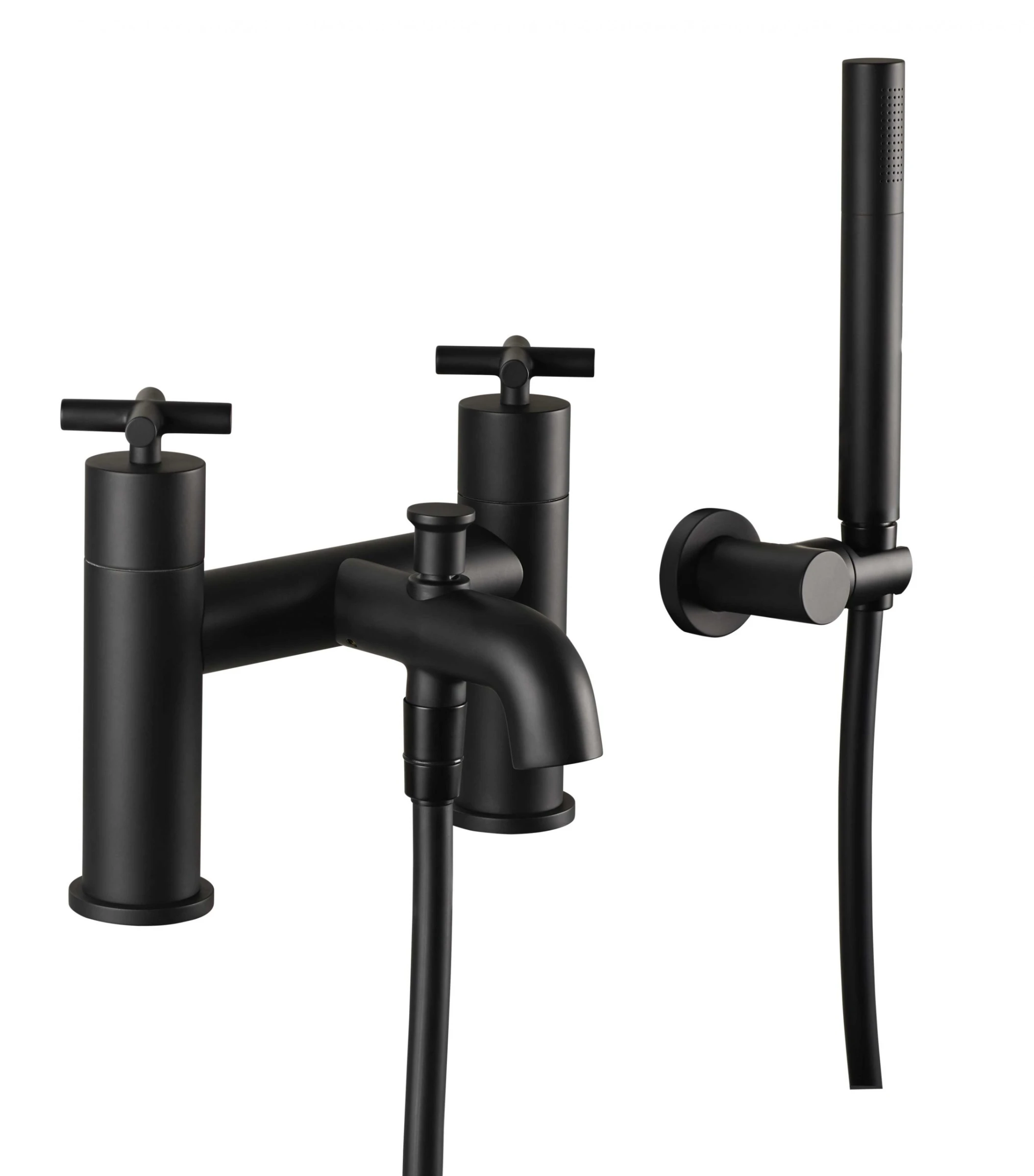Just Taps Solex Bath Shower Mixer With Kit Matt Black