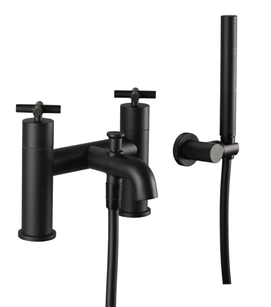 Just Taps Solex Bath Shower Mixer With Kit Matt Black