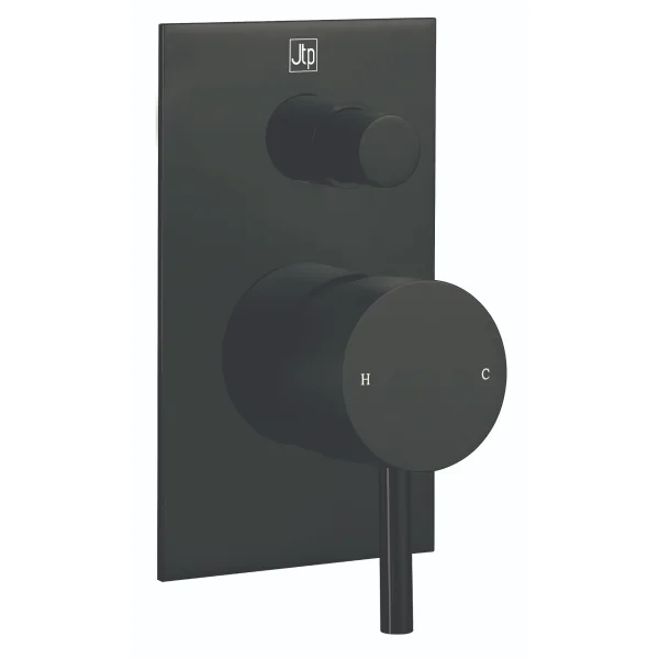 Just Taps Single Lever Diverter Valve Matt Black
