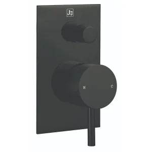 Just Taps Single Lever Diverter Valve Matt Black