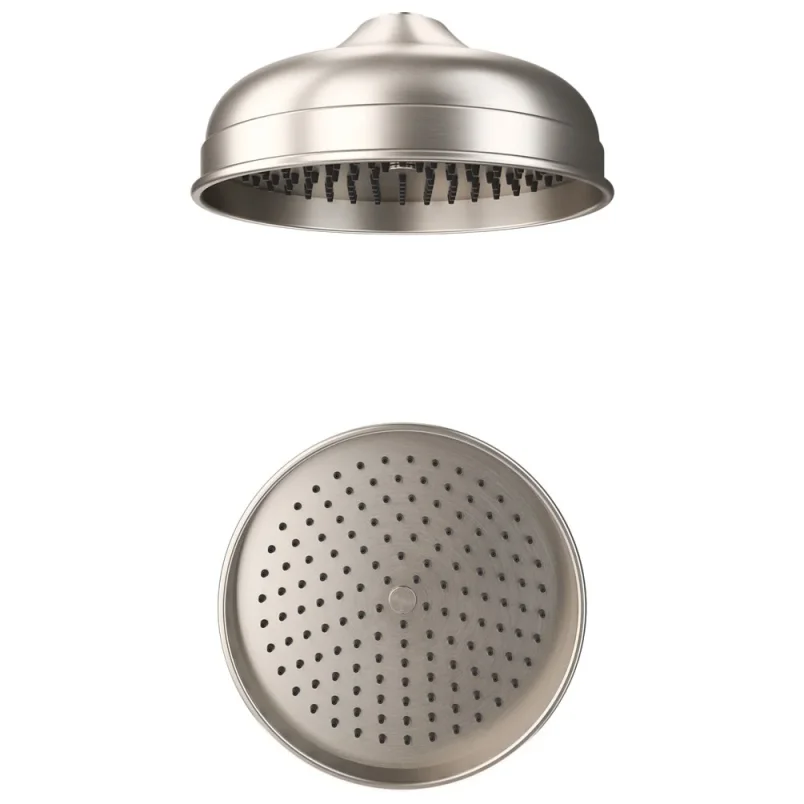 Crosswater Belgravia Shower Head 200mm Easy Clean Brushed Nickel detail view - Image 6
