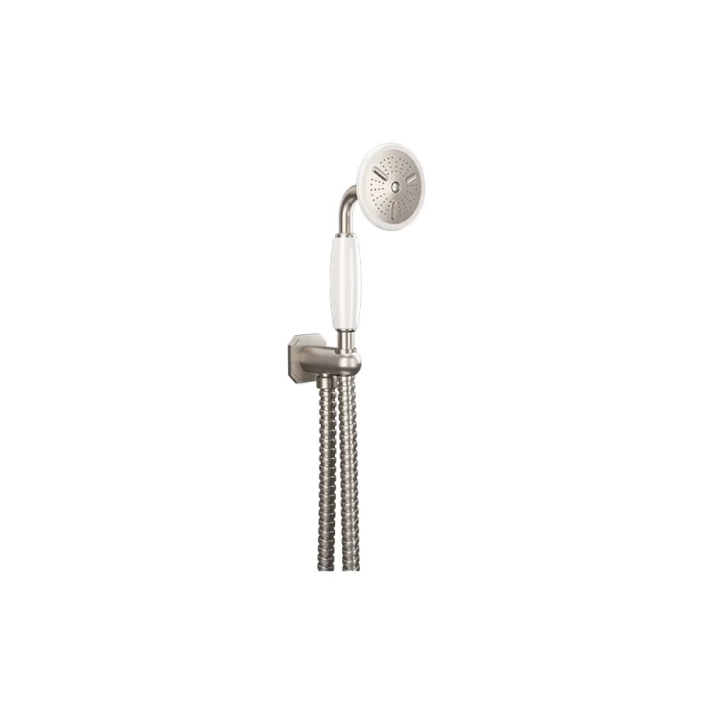 Crosswater Belgravia Handset, Wall Outlet and Hose Brushed Nickel product image - Image 1