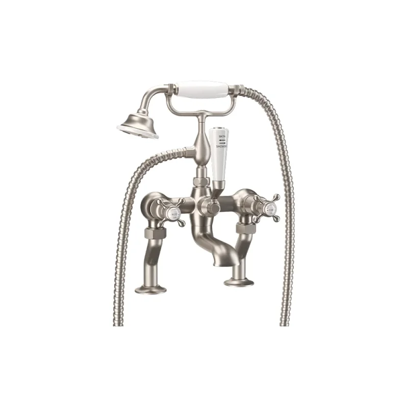 Crosswater Belgravia Crosshead Bath Shower Mixer Brushed Nickel product image - Image 2