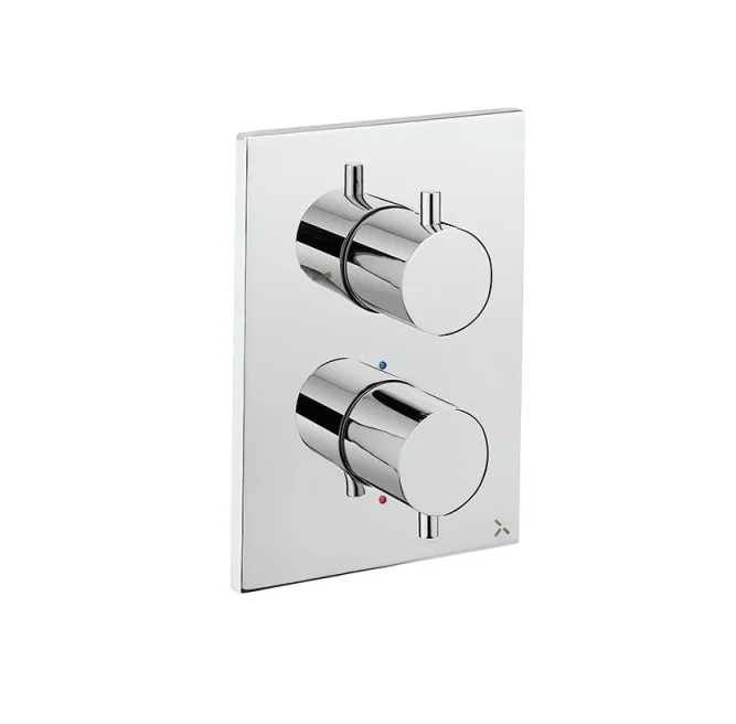Crosswater Crossbox Mpro 1 Outlet Trim & Levers Chrome detail view - Image 1