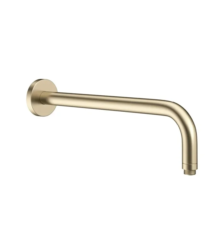 Crosswater Shower Arm 350mm Brushed Brass detail view - Image 2