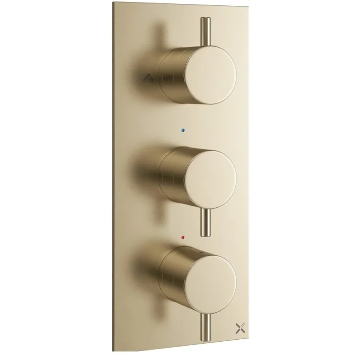 Crosswater Mpro 3 Handle Trimset (must Be Paired With Wlbp3000r+) Brushed Brass detail view - Image 2