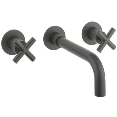 Crosswater MPRO Crosshead Basin 3 Hole Set Mounted Slate detail view - Image 2