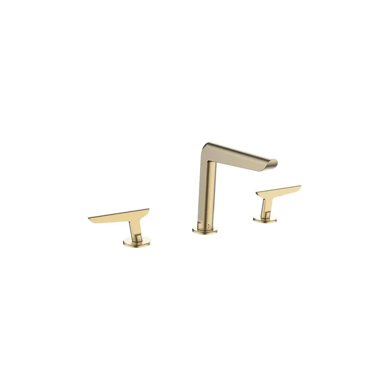 Crosswater Foile Basin 3 Hole Set Brushed Brass product image - Image 3