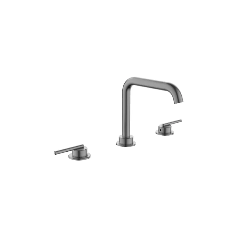 Crosswater 3ONE6 Lever Basin 3 Hole Set Deck Mounted Stainless Slate product image - Image 3