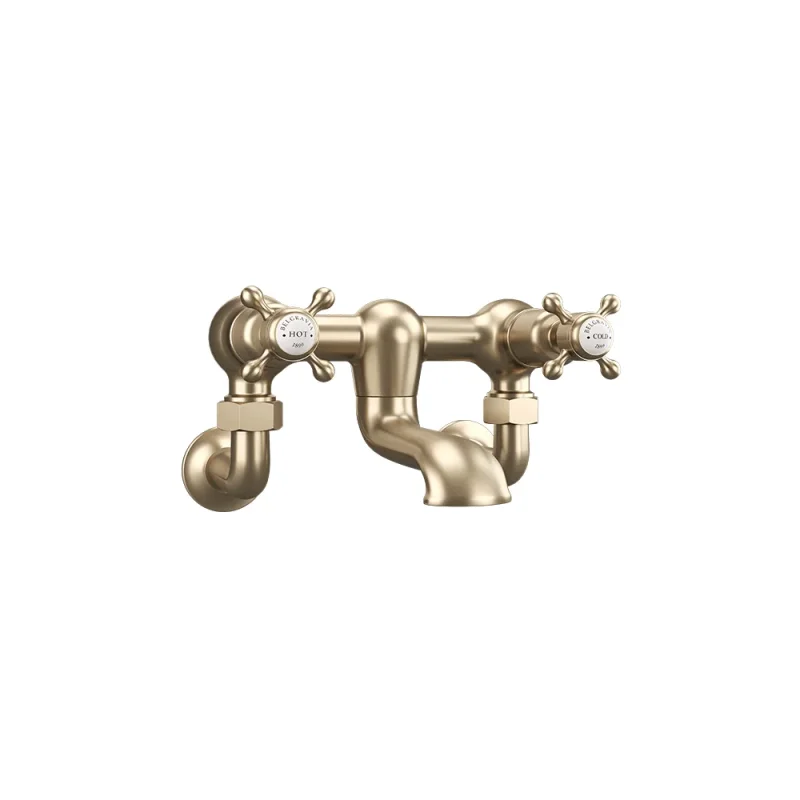 Crosswater Belgravia Wall Unions Brushed Brass product image - Image 3