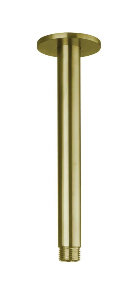 Crosswater 3ONE6 Ceiling Shower Arm 200mm Stainless Brushed Brass Effect detail view - Image 2