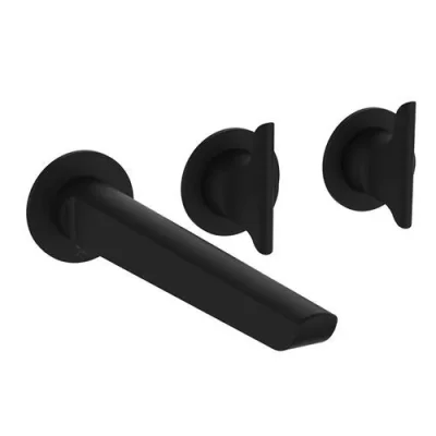 Crosswater Module Foile 2 Handle With Bath Spout Matt Black detail view - Image 2