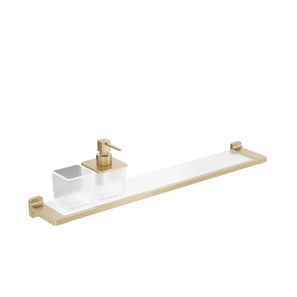 Crosswater Rotar Shelf 600mm Brushed Brass product image - Image 3